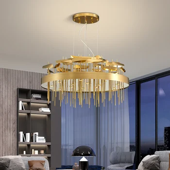 V novi, moderni led luč lestenec za dnevno sobo luxury gold viseče svetilke jedilnico, spalnica dekoracijo svetlobna telesa