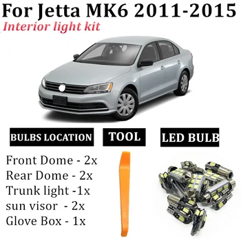12x Canbus LED notranja lučka za notranji zemljevid dome žarnice Komplet Za VW Jetta MK6 za obdobje 2011-limuzina sportwagen dodatki
