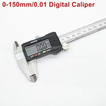 0-150mm/0.01 digitalno kljunasto merilo vernier čeljusti mikrometer paquimetro stadiometer pie de rey digitalni vroče kljunasto merilo