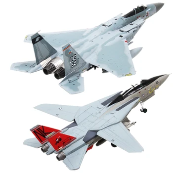 1/100 Obsega Vojaške Model Lovsko Letalo F-14 Tomcat F-15 Eagle Kovinski Diecast Borec Model Igrača Letalo Letalo Model Darilo Zbirateljske