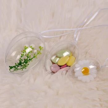 10 Kos Jajce Žogo Prozorno Plastično Prazne Velikonočni okraski za Božično darilo Poročno zabavo DIY Decorfree dostava