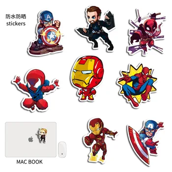 100 kozarcev Avengers Junak Marvel Nalepke Spiderman Black Widow Zdravnik Čudnih Risank Anime Telefon Računalnik Vode Pokal Prtljage Grafiti