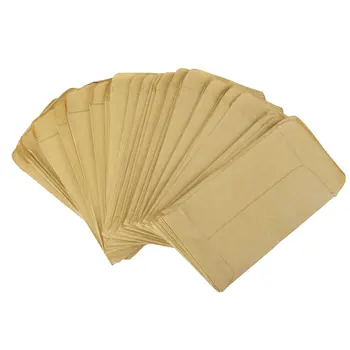 100 kozarcev Tele Papir Darilo Candy Bag Lepilo Prigrizek Kraft Papir za Vreče svate Bife Shranjevanje Sladkarije Pakiranje Blaga