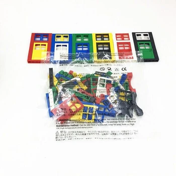 102pcs/veliko Izgradnjo Bloka Šest sklopov Okna in Vrata, Združljiva z blagovnimi znamkami Izobraževalne Igrače Multicolor igrače za Otroke