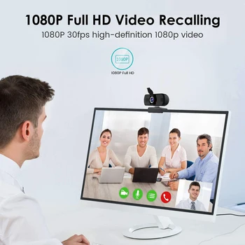 1080P 2MP HD USB Spletna Kamera Samodejno Izostritev Live Video Zapis Online Webcam