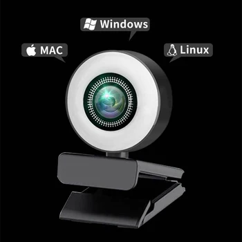 1080p Webcam 4K Spletna Kamera Z Mikrofonom Full HD Kamera Kamera Mini Računalnik WebCamera Za Računalnik Web Cam Za PC USB Kamera