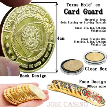 10pcs/paket poker card guard z jasno kritje čip gumb texas hold ' em darilo slog različnih 73-81