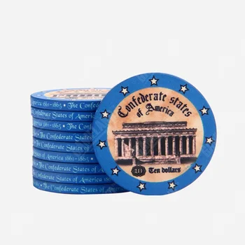 10PCS/VELIKO Premium Keramični Žetoni 10 Gram Amerike Zgodovina Vzorec Visoke Kakovosti Texas Hold ' em Poker igre na Srečo Casino Chip Debelo