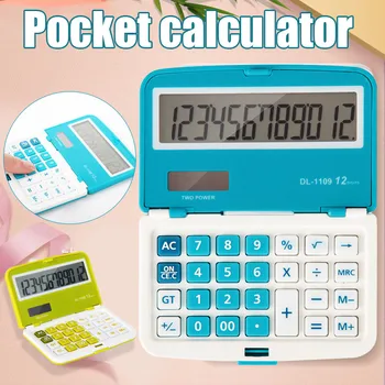 12 Mest Solarno Zložljiv Mini Kalkulatorji Dvojno Moč Urad Elektronski Ročni Prenosni Žepi Kalkulator 92 × 59 × 17 mm