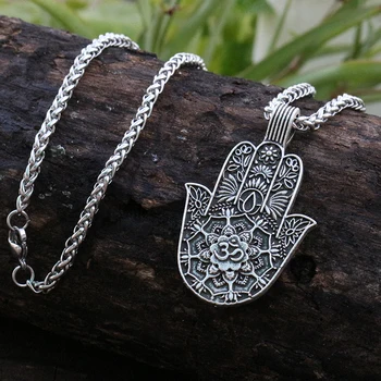 1pcs Hamsa Obesek,Joga Budizem neckalce Mandala cvet om jwelry Buda Aum simbol Zaščite in sreče simbol