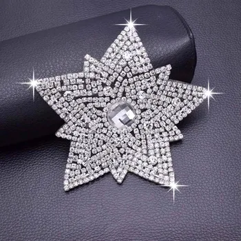 1piece 4 inch pentagram železa na appliques za obleke, DIY vroče fix okrasnih star obliži accessoies okraski YH-462