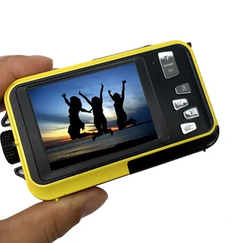 2,7-palčni TFT Digitalni Fotoaparat Nepremočljiva 24MP MAX 1080P Dvojni Zaslon 16x Digitalni Zoom Cam