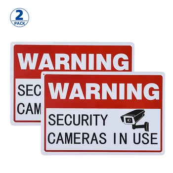 2 Pack Opozorilo Varnostne Kamere v Uporabi Znake,No Trespassing Video Nadzor Znak,v Zaprtih prostorih ali na Prostem za Uporabo Doma