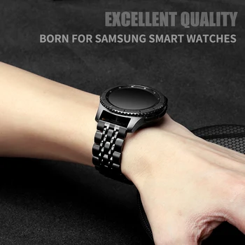 20/22 mm, iz Nerjavnega jekla watch band Za Samsung Galaxy (42/46) Prestavi S3/S4/S2 Frontier/Klasična zamenjava Watchband hitro sprostitev