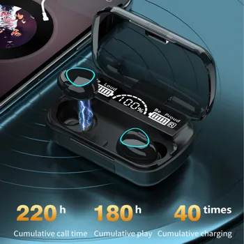 2000mAh Bluetooth Brezžične Slušalke Z Mikrofonom Šport Nepremočljiva TWS Bluetooth Slušalke Touch Kontrole Brezžične Slušalke Čepkov
