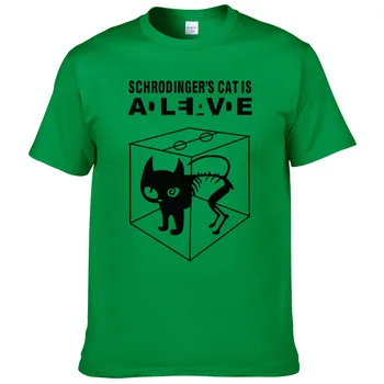 2017 poletje bombaž schrödinger ' s Cat natisnjeni kratkimi rokavi moški majica s kratkimi rokavi priložnostne tees Teorija Velikega Poka mens T-shirt #247