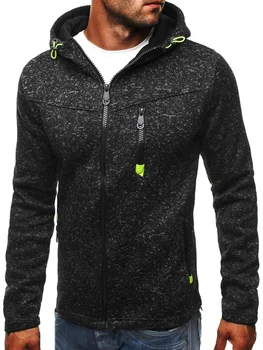 2019 Moški Puloverji s kapuco Priložnostne Bombaž majica Pozimi Toplo Plus velikost Majica Poliester Standard črn pulover s kapuco