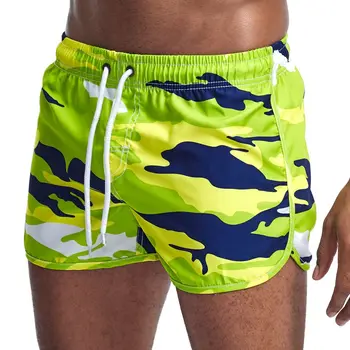 2019 Novo mens plavanje hlače camouflag športna prehrana plaža hlače, moške kratke bain de homme mens plavati hlače kratke homme de plage