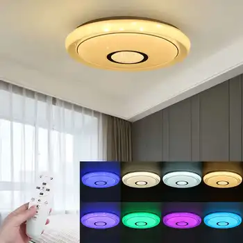 2020 Nove LED Stropna Luč Zatemniti bluetooth Zvočniki Smart APP Remote Control RGB Glasbe Stropne luči za dnevna soba Spalnica