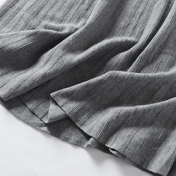 2020 novi elegantni jeseni, Pozimi Ženske dolg pulover Dežnik krilo priložnostne osnovne pletene A-line Krilo ženske trdna elegantna Krila