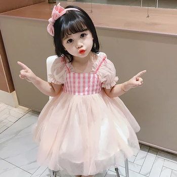 2020 poletje novo dekle puff rokav obleka korejska različica princesa gaza krilo generacije pravljice krilo plima XIAO LU MAO