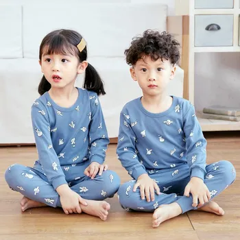 2020 Pozimi Otroci Pižame Samorog Živali Risanka Sleepwear Otroci Oblačila, Ki Pozimi Pižame Otroci Baby Sleepwear Fantje Dekleta