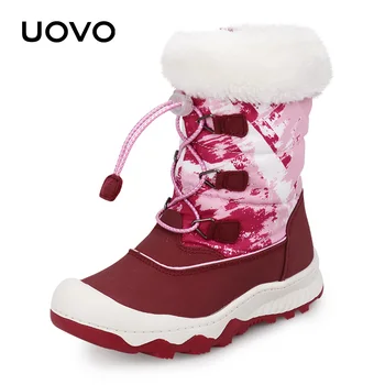 2020 UOVO Novih Otroci Sneg Škornji Dekleta Zimske Čevlje Vodo Nepropustno Čevlji za Otroke, Topli Čevlji Z Plišastih Oblog #29-38