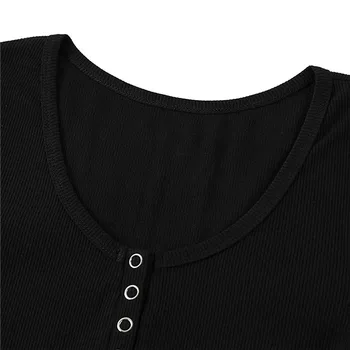 2020 Ženske Modni Dolg Rokav T-shirt Dame Priložnostne Vrh za Nakupovanje Bo Iz Vsakdanje Obrabe pleteno