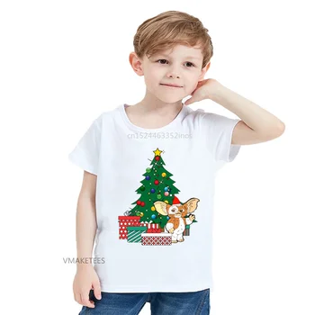 2020Summer Punce & Fantje T shirt Otrok Gizmo Okoli Božično Drevo Print Majica s kratkimi rokavi Dojencek Otroci Smešno Risanka Oblačila