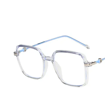 2021 Nov Modni Kvadratnih Ženske Očala Računalnik Optični Kratkovidnost Očal Okvir Klasičnih Moških Kovinski Jasno Očala Anti-Modra Svetloba
