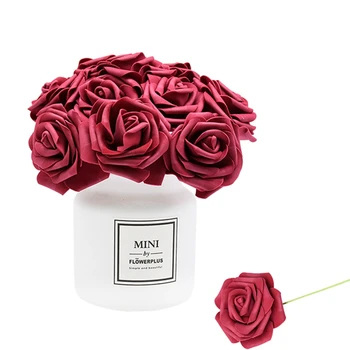 24Pcs/veliko Umetnih Rose Šopek Dekorativni Pene Rose Cvetje Nevesta Šopke za Poroko Doma Stranka Dekoracijo Poroke Dobave