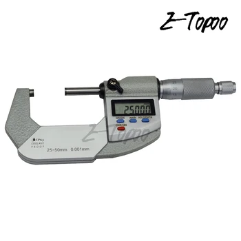 25-50 mm 0.001 mm ETOPOO IP65 Vode, ki so Dokaz Digitalni Zunanji Mikrometer 25-50 mm Elektronski Mikrometer