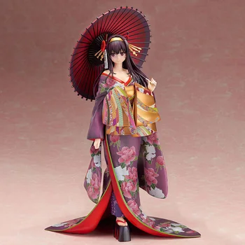 25 cm Anime Slika Saekano, Kako Dvigniti Dolgočasno Punco Utaha Kasumigaoka Kimono Ver. PVC Dejanje Slika Toy Model Igrače Darilo