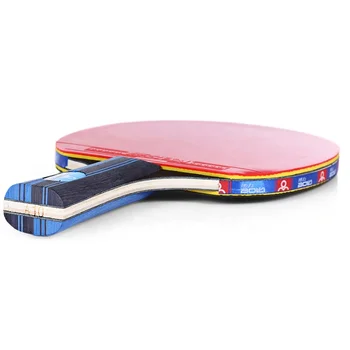 2PCS Ping Pong mize za Namizni Tenis Rezilo Bat Nastavite Strokovno Gume Dolgo Kratek Ročaj Ping Pong Lopar Veslo s 3 Kroglice 1 Carry Bag
