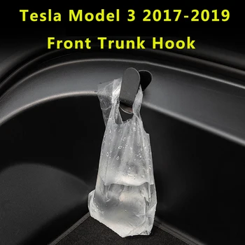 2pcs Sprednji Prtljažnik Kljuko Avtomobila Obesek Za Tesla Model 3 2017-2019 Kavljem pribor tesla model 3 tesla tri tesla model 3 model3