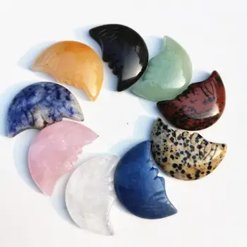 30 mm Naravno raznolika Mineralni Kristali luna obraz Oblikovan Kamen Zdravljenja Gemstone