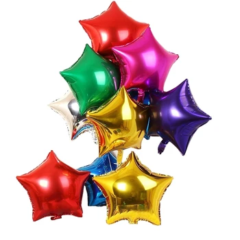 35Pcs Zvezda Oblike Folijo Mylar 18In Baloni,Sedem Barv Pentagram Balon za Rojstni dan & Poročni Dekoracijo