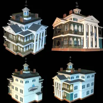 3D puzzle papir model zgradbe igrača straši dimenzije villa hiša ročno delo darilo 1pc