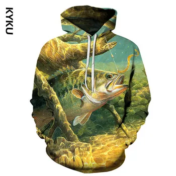3D Ribe Hoodie Moških Smešno Sweatshirts Tropskih Fishinger Tunov, Tiskanje Majica Krap Hoodies Anime Hip Hop Mens Oblačila