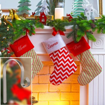 3pcs Naselitve Božič Nosilec za Obešanje Kavlji Zaponke Kamin Mantel Samolepilni Obešalnik za Božično zabavo Ornament