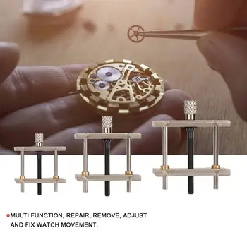 3pcs/set Kovinskih Watch Gibanje Imetnik Osnovna Znanja Večfunkcijsko Watch Objemka Utrjevalec Watch Popravilo Orodje, Pripomoček za Watchmaker