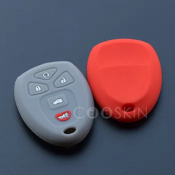 4 gumb Silikonske gume FOB daljinski ključ kritje za GMC Yukon Sierra Canyon 4 tipka tipka za kritje zajema 5 gumb 10pcs/veliko