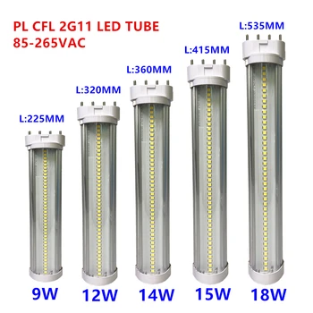 4 pin led 2g11 Plug Svetlobe CFL zamenjava 2G11 LED cev lightt 9w12w14w15w18w pll svetilka PL bar Epistar SMD LED cev