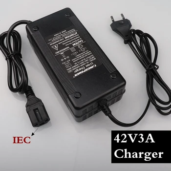 42V 3A polnilnik IEC litijeva baterija polnilnik za električno kolo 36V litijevi akumulatorji vtič priključek visoke kakovosti