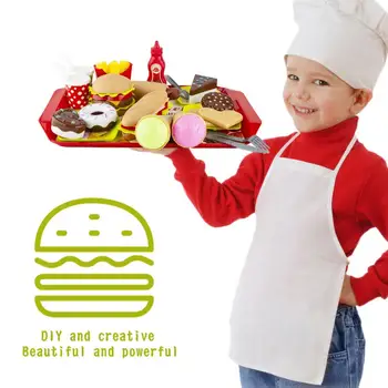 49Pcs Otrok Simulirani pomfrit Hamburger s Hitro Hrano Model Pretvarjamo, Igrajo Hiša Igrača