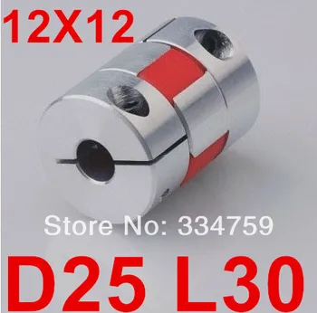 4pcs/veliko 12x12mm Čeljusti Gred Sklopka Pajek Prilagodljiv in gredne CNC del D25 L30