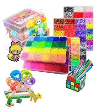 5 mm/2,6 mm Hama kroglice 72 barve Perler Igrača Komplet 3D Varovalko kroglice Puzzle box DIY Ustvarjalne Ročno Obrt Igrača Predlogo otroci igrače