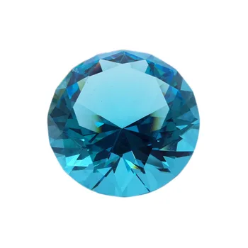 50MM Jezero, Modro Steklo Diamond obtežilnik za papir Fengshui Kristalna Poroka Doma Dekor Figurice Obrti