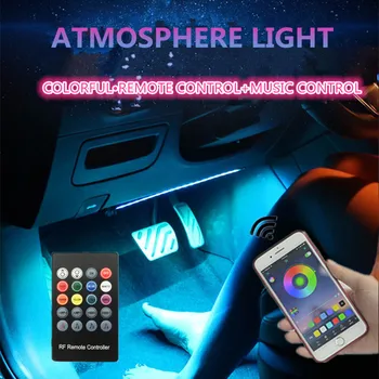 6M 8M 10M RGB LED Vzdušje Avto Svetlobe Notranje opreme svjetlovodni Trakovi Luči z Aplikacijo Nadzor 12V Dekorativni Okolja Lučka