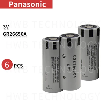 6pack Novo za Panasonic Original 26650 CGR26650A 3,7 V 2650mAh Li-ionska Baterija za Polnjenje Brezplačna Dostava